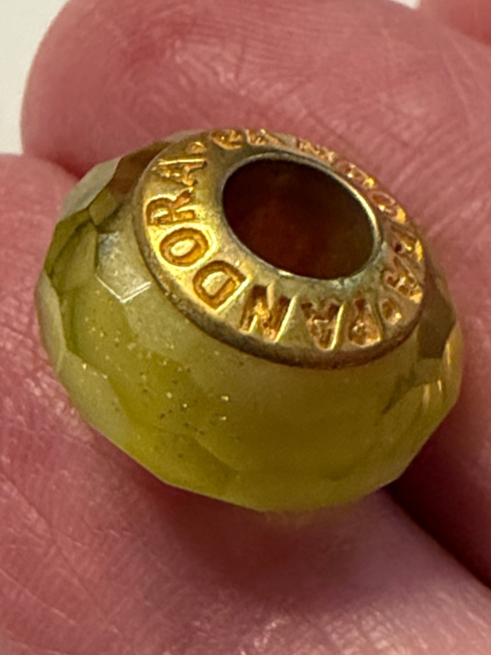 Gold and yellow pandora charm